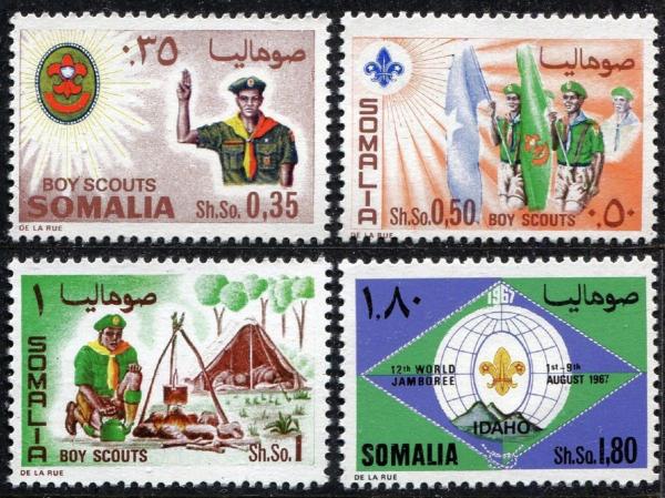 Africa | 1967 World Scout Jamboree Set of Four Somalia Postage Stamps Mint Never Hinged Multicolor Africa Africa