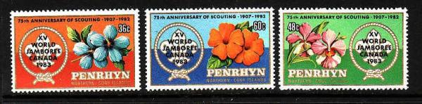 Australia and Oceania | 25th World Scouting Jamboree Canada 1983 Set of Three Penrhyn Postage Stamps Mint Never Hinged Multicolor Australia & Oceania Australia & Oceania