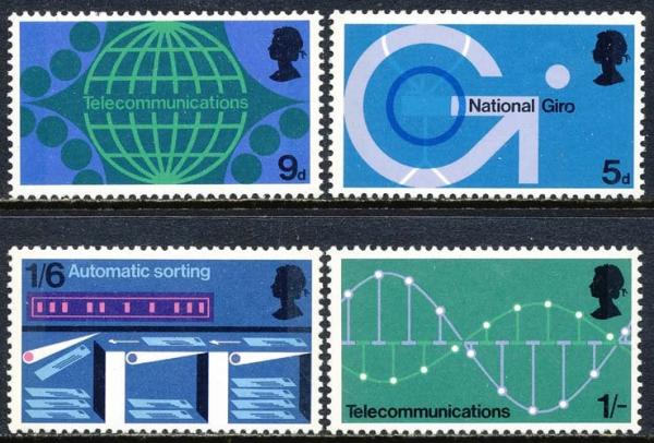 Britain and Ireland | 1969 Post Office Technology Set of Four Mint Great Britain Postage Stamps Multicolor Britain & Ireland Britain & Ireland