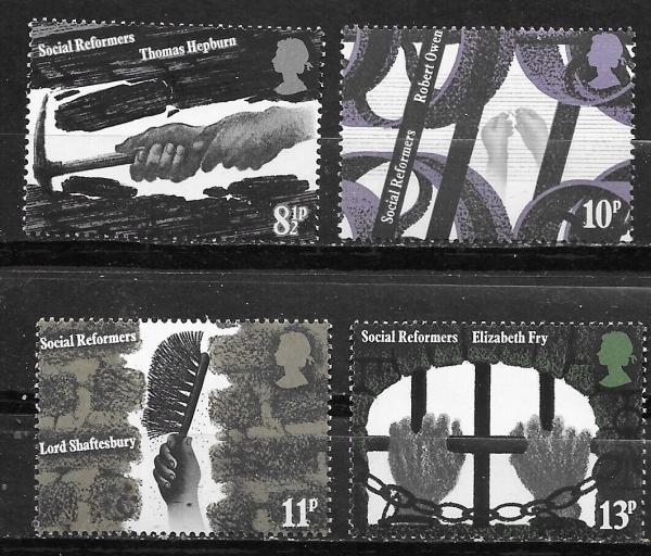 Britain and Ireland | 1976 British Social Reformers Set of Four Great Britain Postage Stamps Multicolor Britain & Ireland Britain & Ireland