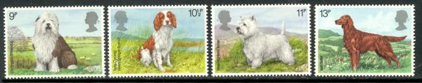 Britain and Ireland | 1979 British Dog Breeds Set of Four Great Britain Postage Stamps Mint Never Hinged Condition Multicolor Britain & Ireland Britain & Ireland