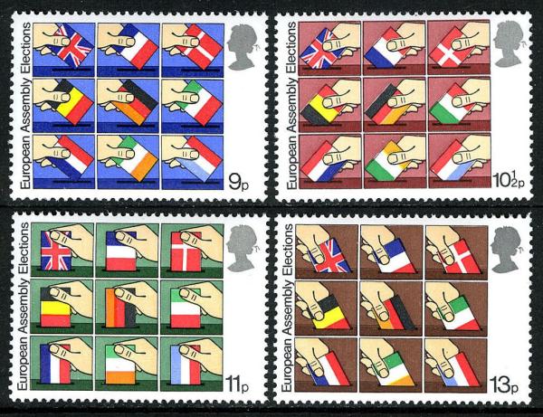 Britain and Ireland | 1979 European Assembly Elections Set of 4 Great Britain Postage Stamps Mint Never Hinged Condition Multicolor Britain & Ireland Britain & Ireland