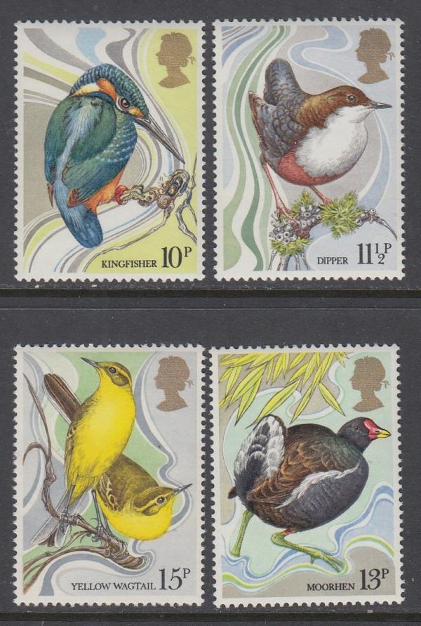 Britain and Ireland | 1980 Wild Birds Set of Four Great Britain Postage Stamps Mint Never Hinged Multicolor Britain & Ireland Britain & Ireland