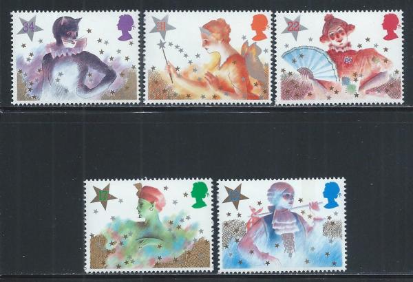 Britain and Ireland | 1985 Christmas Pantomime Characters Set of Five Great Britain Postage Stamps Multicolor Britain & Ireland Britain & Ireland