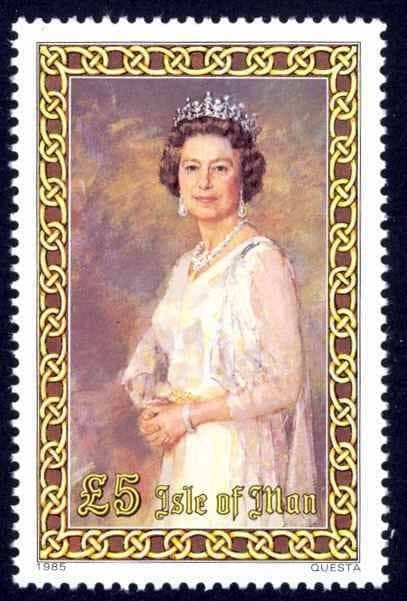 Britain and Ireland | 1985 Portrait of Queen Elizabeth II Isle of Man Postage Stamp Mint Never Hinged Multicolor Britain & Ireland Britain & Ireland