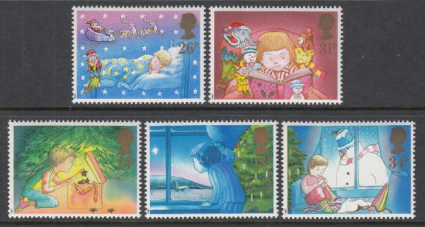 Britain and Ireland | 1987 Christmas Set of Five Great Britain Postage Stamps Mint Never Hinged Multicolor Britain & Ireland Britain & Ireland