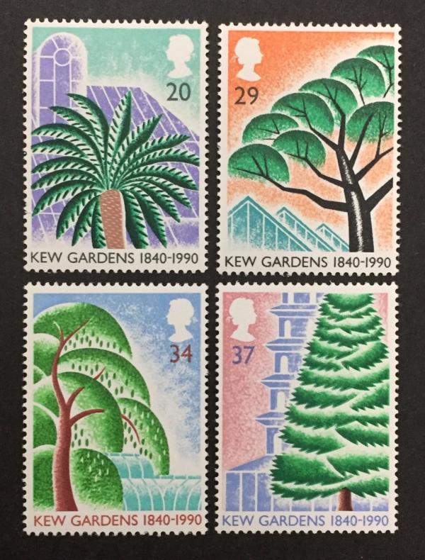 Britain and Ireland | 1990 Kew Gardens Set of Four Great Britain Postage Stamps Multicolor Britain & Ireland Britain & Ireland