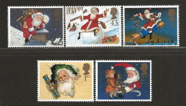 Britain and Ireland | 1997 Father Christmas Set of Five Great Britain Postage Stamps Multicolor Britain & Ireland Britain & Ireland