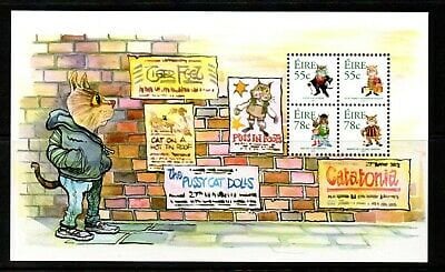 Britain and Ireland | 2007 Celtic Cats Ireland Souvenir Sheet of 4 Postage Stamps Mint Never Hinged Multicolor Britain & Ireland Britain & Ireland