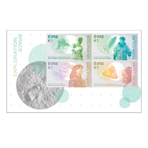 Britain and Ireland | 2019 Space Exploration Ireland Souvenir Sheet Of 4 Postage Stamps Mint Never Hinged Multicolor Britain & Ireland Britain & Ireland