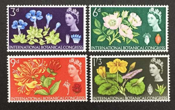 Britain and Ireland | Botanical Congress Set of Four Great Britain Postage Stamps Issued 1964 Multicolor Britain & Ireland Britain & Ireland