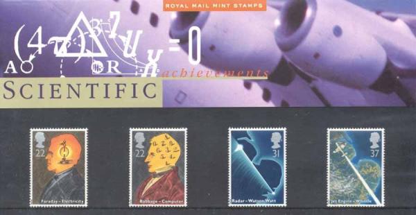 Britain and Ireland | British Scientific Achievements Presentation Pack of Four Great Britain Postage Stamps Issued 1991 Multicolor Britain & Ireland Britain & Ireland