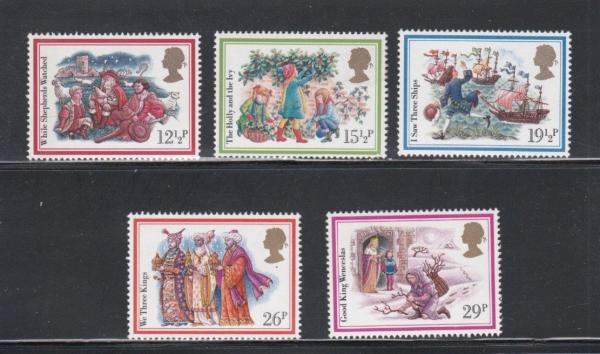 Britain and Ireland | Christmas Carols Set of Five Great Britain Postage Stamps Issued 1982 Multicolor Britain & Ireland Britain & Ireland