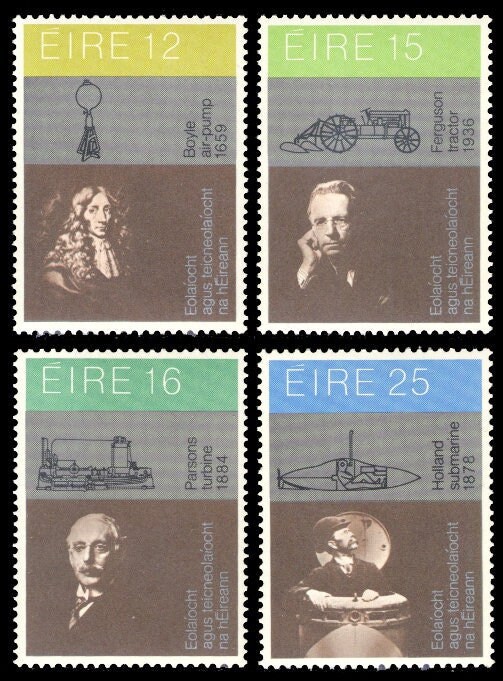 Britain and Ireland | Irish Science and Technology Set of Four Ireland Postage Stamps Issued 1981 Multicolor Britain & Ireland Britain & Ireland