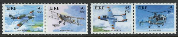 Britain and Ireland | Military Aircraft Set of Four Ireland Postage Stamps Multicolor Britain & Ireland Britain & Ireland