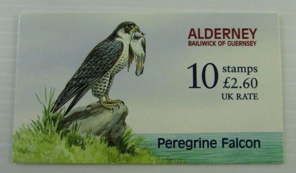 Britain and Ireland | Peregrine Falcon Booklet Of Ten Alderney Postage Stamps Issued 2000 Multicolor Britain & Ireland Britain & Ireland