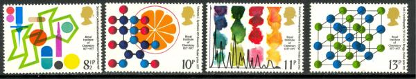Britain and Ireland | Royal Institute of Chemistry Centenary Set of Four Great Britain Postage Stamps Issued 1977 Multicolor Britain & Ireland Britain & Ireland