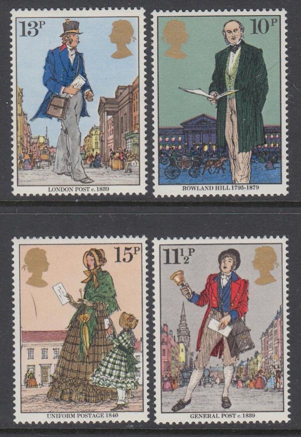 Britain and Ireland | Sir Rowland Hill Set of Four Great Britain Postage Stamps Issued 1979 Multicolor Britain & Ireland Britain & Ireland