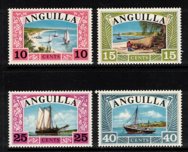 Central & South America | 1968 Sailing Ships Set of 4 Anguilla Postage Stamps Mint Never Hinged Multicolor Central & South America Central & South America