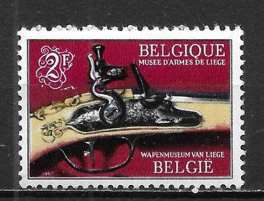 Europe | 1967 Flintlock Pistol Belgium Postage Stamp Mint Never Hinged Multicolor Europe Europe