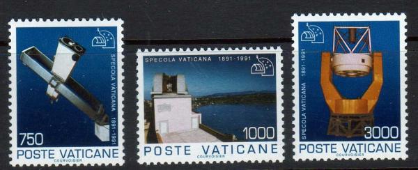 Europe | Vatican Observatories Set of Three Postage Stamps Issued 1991 Multicolor Europe Europe