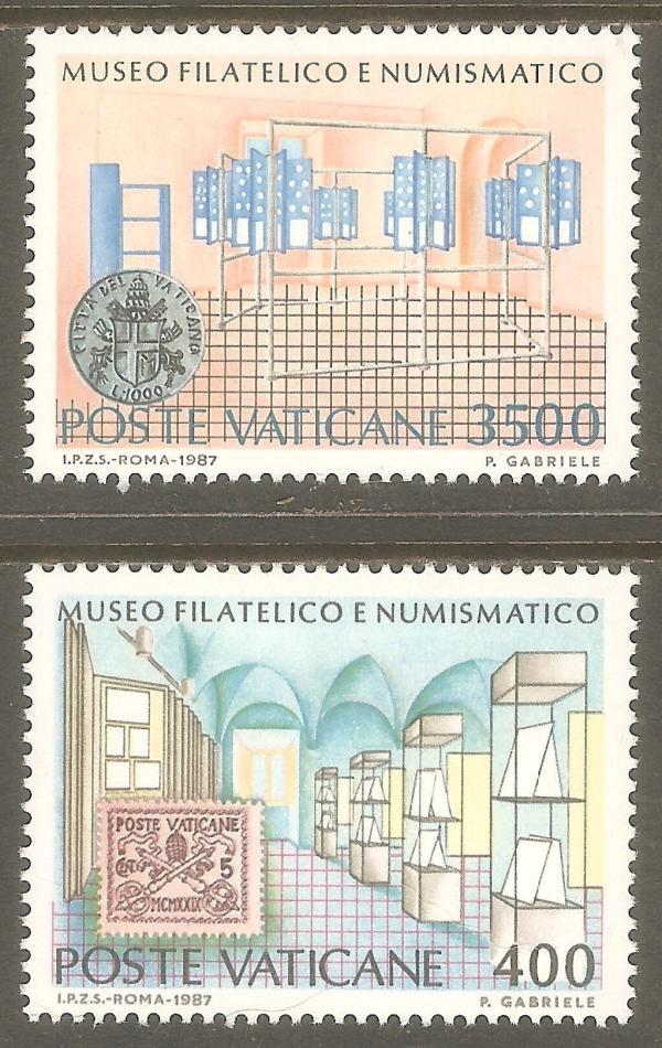 Europe | Vatican Philatelic and Numismatic Museum Set of Two Postage Stamps Issued 1987 Multicolor Europe Europe