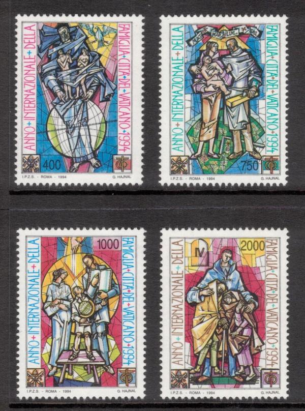 Europe | Year of the Family Set of Four Vatican City Postage Stamps Issued 1994 Multicolor Europe Europe