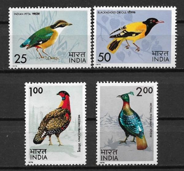 India | Indian Birds Set of Four India Postage Stamps Issued 1975 Multicolor India India