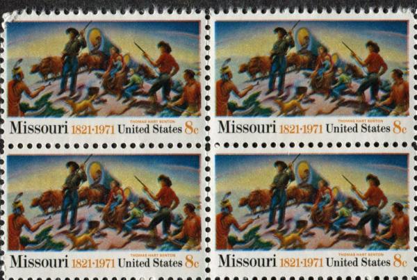 United States | 1971 Missouri Statehood Block of Four 8-Cent US Postage Stamps Mint Never Hinged Multicolored Stamp Multicolored
