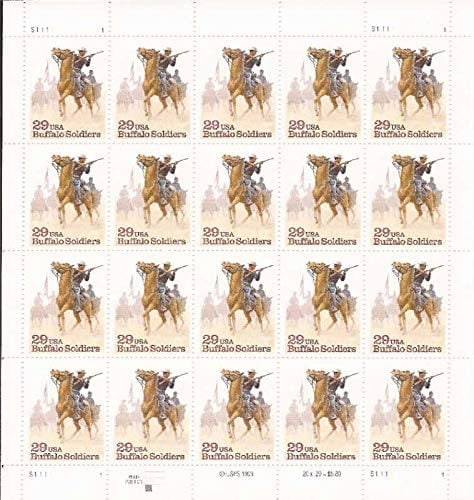 United States | 1994 Buffalo Soldiers African American Cavalry Sheet of Twenty US 29-Cent Postage Stamps Multicolored Stamp Multicolored