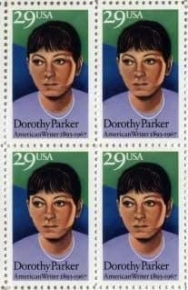 United States | Dorothy Parker Block of Four 29-Cent United States Postage Stamps Issued 1992 Multicolored Stamp Multicolored