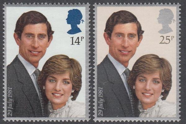 Britain and Ireland | 1981 Prince Charles and Lady Diana Spencer Royal Wedding Set of 2 Great Britain Postage Stamps Multicolor Britain & Ireland Britain & Ireland