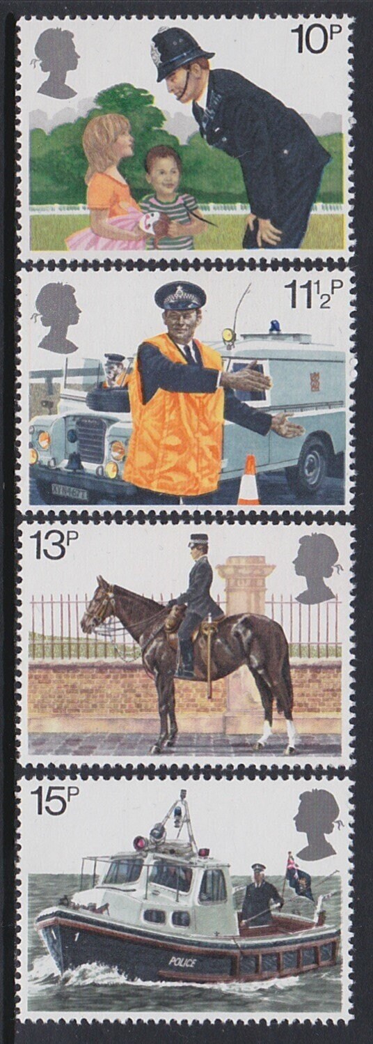 Britain and Ireland | Metropolitan Police Set of Four Great Britain Postage Stamps Issued 1979 Multicolor Britain & Ireland Britain & Ireland